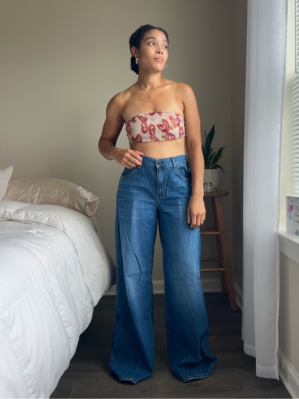 Askk NY Atomic wide leg featherweight jeans